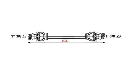 CE HOMOLOGATE PTO SAFT profi line CAT.4 length 1000mm