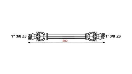 CE GODKÄND KARDANAXEL profi line KAT.2 längd 800mm