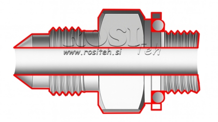 REDUKTOR HYDRAULICZNY 3/4 JIC74°-1/2 GAZ