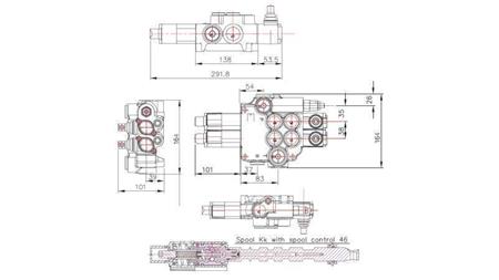 HYDRAULIC VALVE 2xP80 2AK31A31GKZ