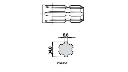 PTO SHAFT EXTENSION BUSHING 1”3/8 L=150