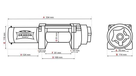 12 V ELECTRIC WINCH DWH 3500 HD - 1588 kg