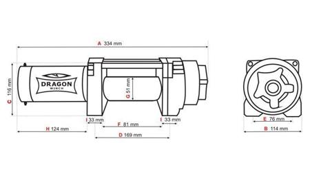 12 V ELECTRIC WINCH DWH 4500 HD - 2041 kg