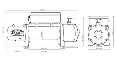 VERRICELLO ELETTRICO 24 V DWM 12000 HD - 5443 kg