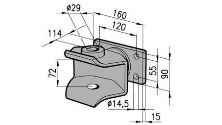 TRACTOR HOOK SEMICIRCULAR FIXED