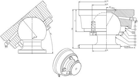 BALL FOR TELESCOPIC CYLINDER Φ 92 MAX. 50 TON