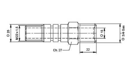 OIL FITTING FI25 - 3/4