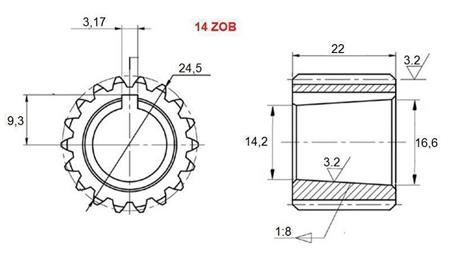 INGRANAGGIO PTO GR.2 Z14