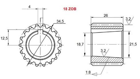 PTO VÄXEL GR.3 Z18