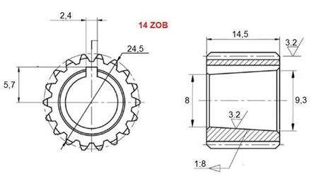 COGWHEEL PTO GR.1 T14