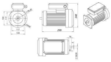 ELECTRIC MOTOR FOR HYDRAULIC POWER-PACK 230V 3kW