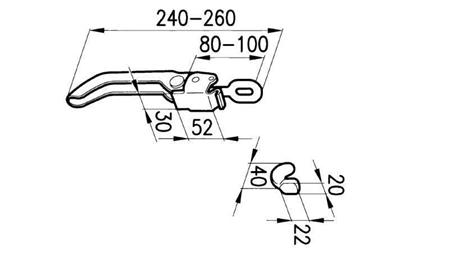 LATCH CLOSURE TYPE EXTRA