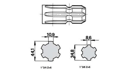 PTO SHAFT EXTENSION 1''3/4 to 1''3/8