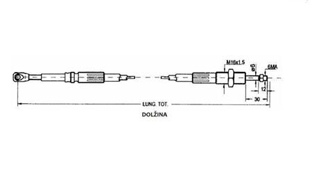 BRAIDED CABLE L=1500 - fork