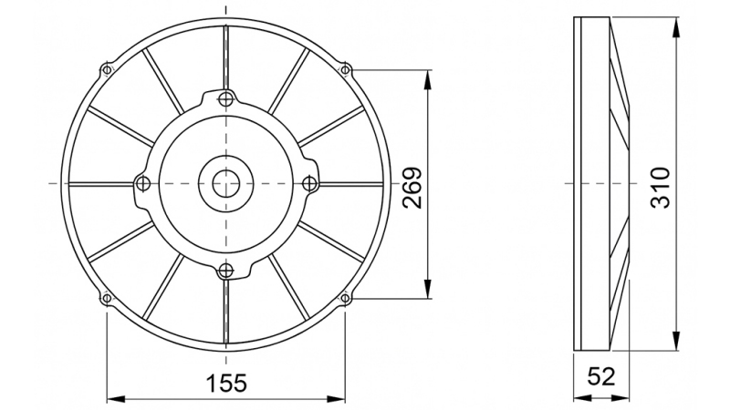 AXIÁLNY VENTILÁTOR 280MM PULL 24V