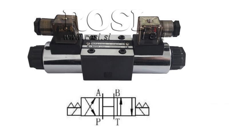 HIDRAULIKUS ELEKTRO MÁGNESES SZELEP KV-4/3 CETOP 3 12/24/230V N3