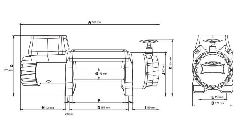 12 V ΗΛΕΚΤΡΙΚΟ ΜΗΧΑΝΙΚΟ ΜΗΧΑΝΗΜΑ DWH 15000 HD - 6803 kg