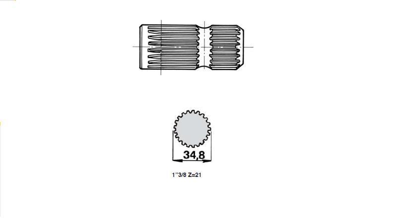 dimensions cardan 21 teeth