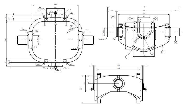 KLIETKA - KOLÍSKA  HYDRAULICKÉHO VALCA KAT.5 -170 (22 ton)