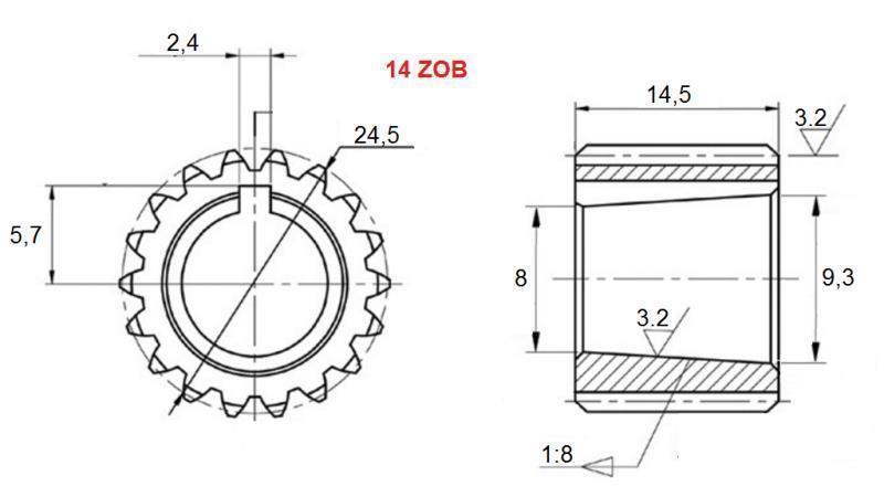 COGWHEEL PTO GR.1 T14