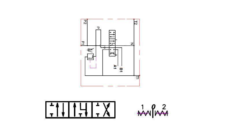 HYDRAULIC VALVE 1xP80 + HYDRAULIC MOTOR D1