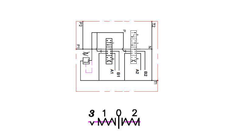 HYDRAULIC VALVE 2xP40 + FLOATING