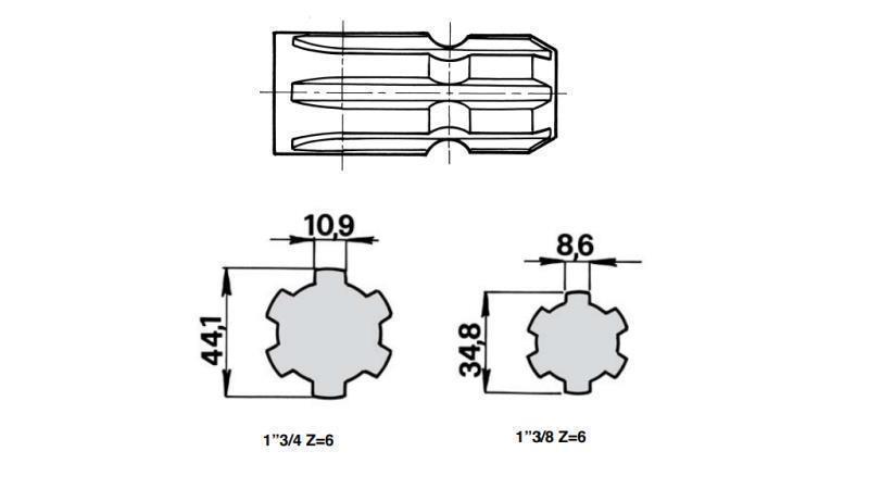 KARDÁN (TLT) ADAPTER BISZTOSITÓVAL 1”3/4   1”3/8