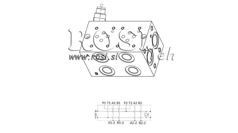 SERIAL BASE PLATE CETOP3 NG6 2M WITH SAFETY