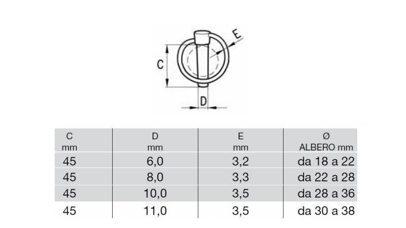 SAFETY LINCHPINS CIRCLE 11 mm (6 PCS)