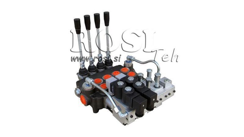 HYDRAULISK VENTIL 4xP80 - EO 12V